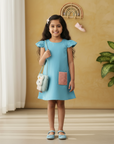 Daisy dress with pleated pocket