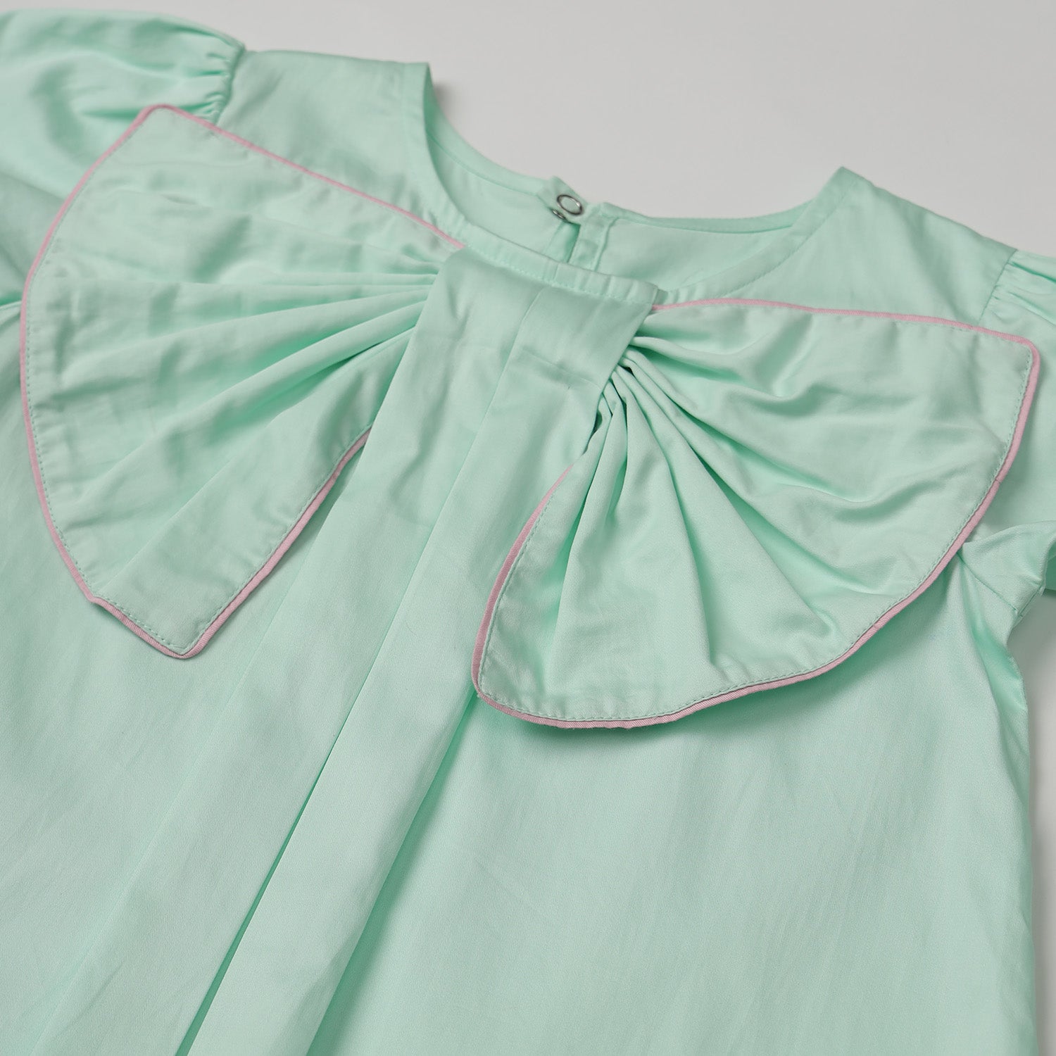 Bow Dress with Piping Detail