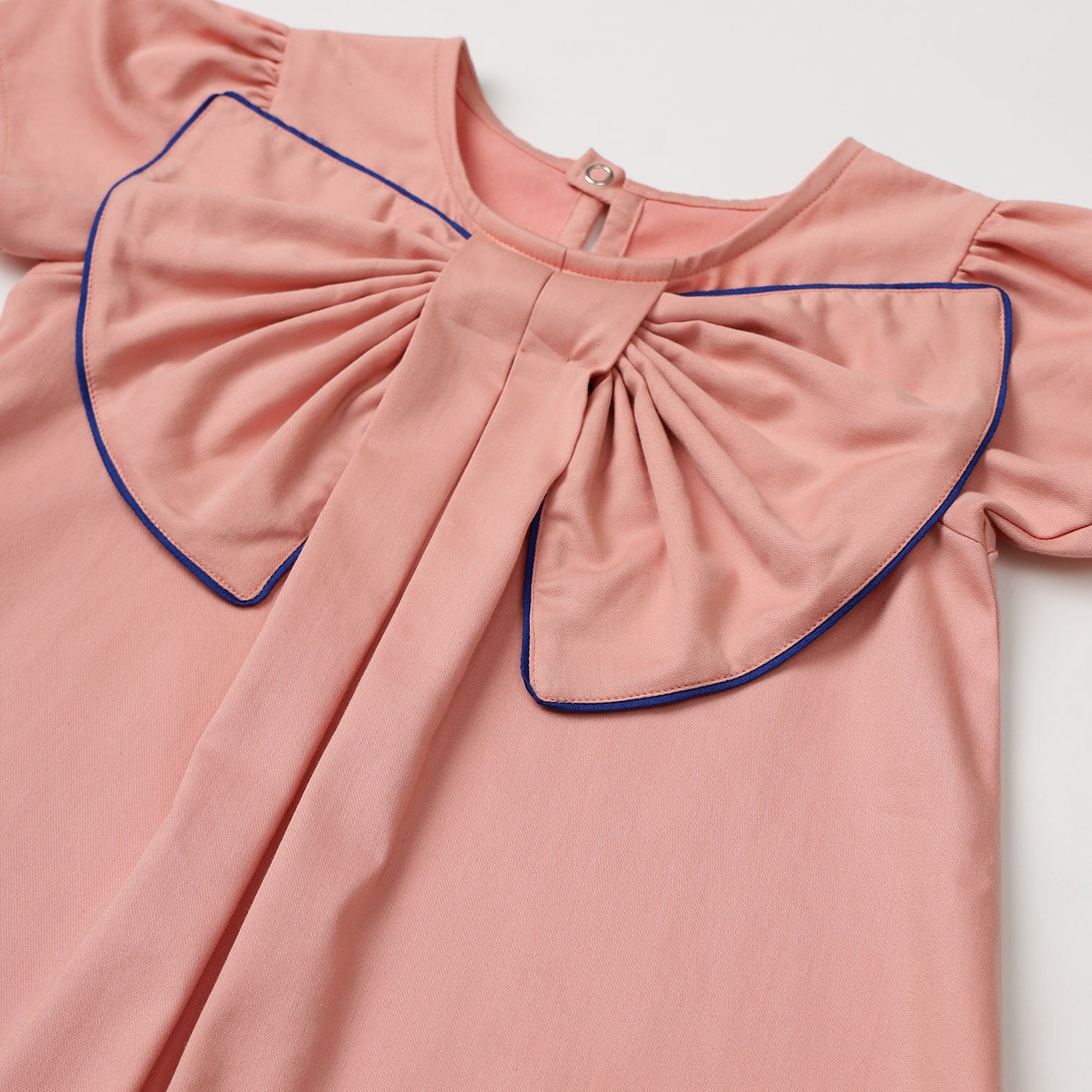 Bow Dress with Piping Detail