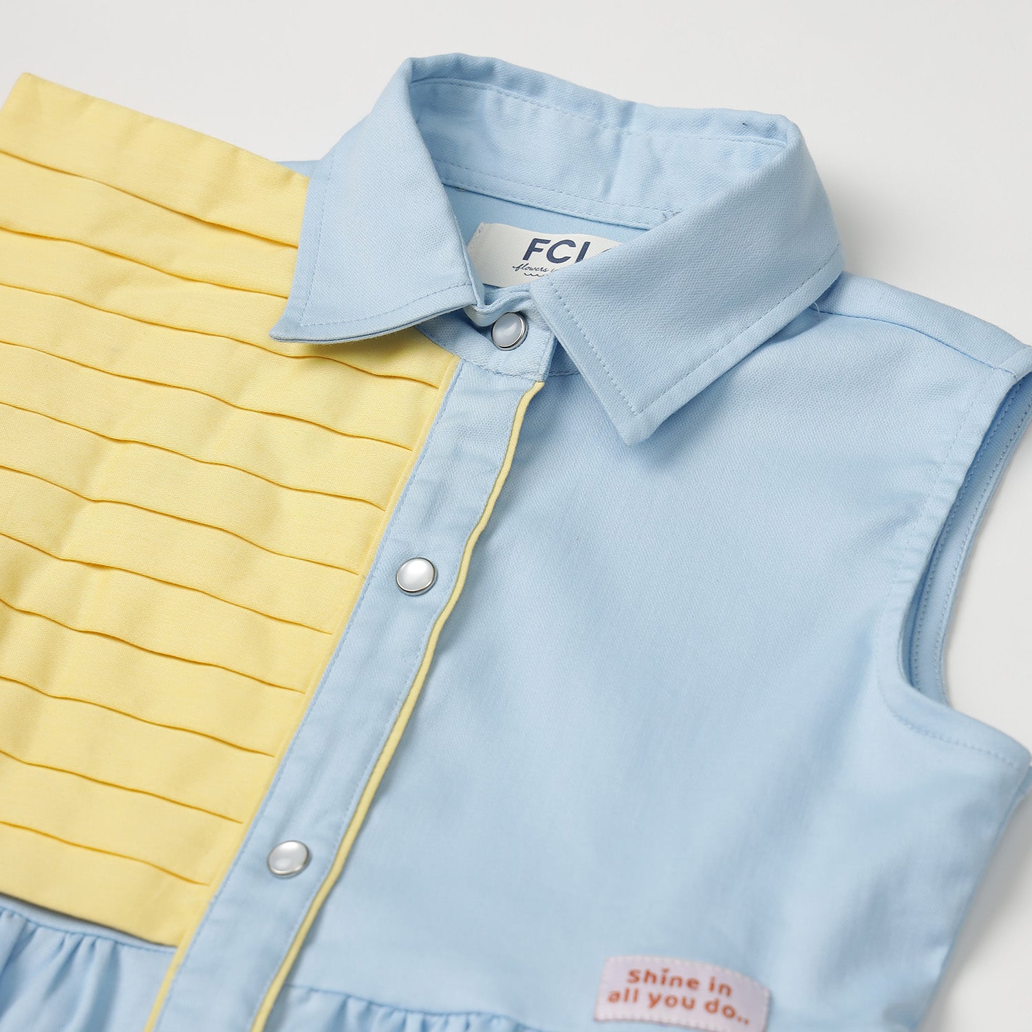 Button Dress with Pleat Panel