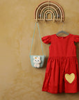 Swing Dress with Heart Detail