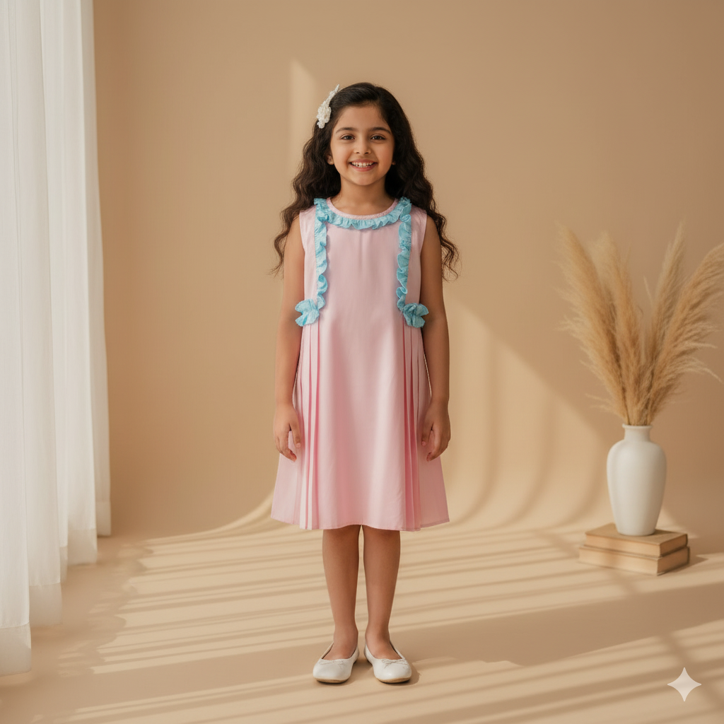 Swing Dress with Ruffle Details