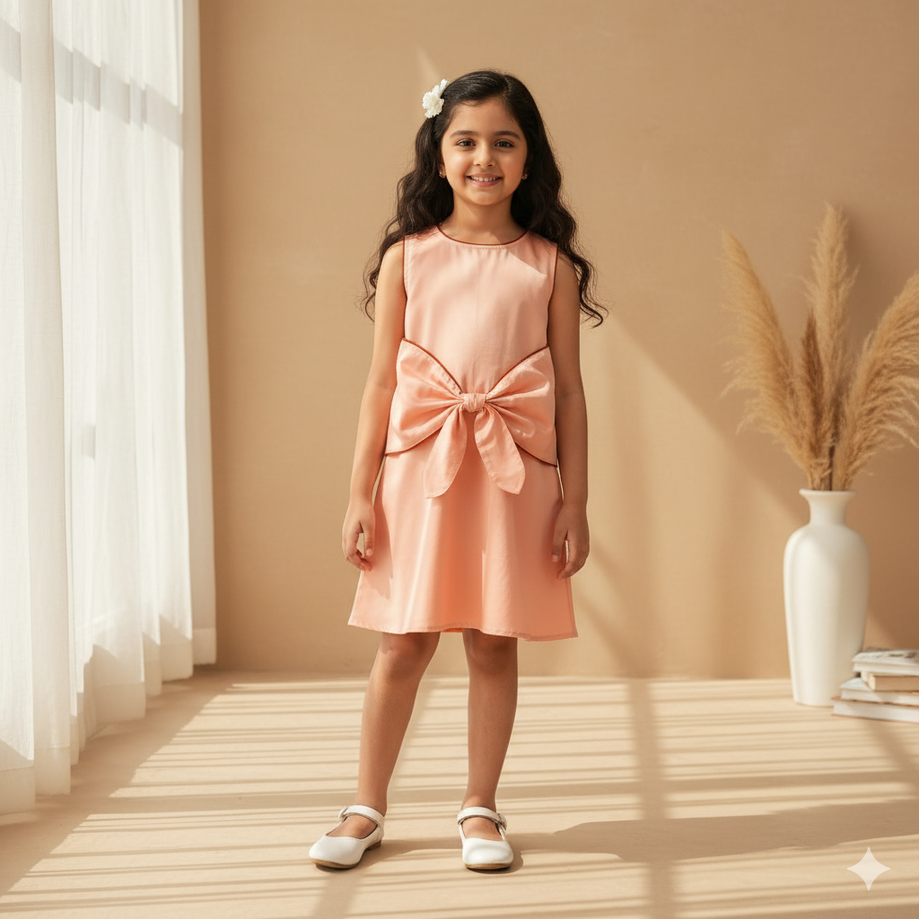 Swing Dress with Knot Detail